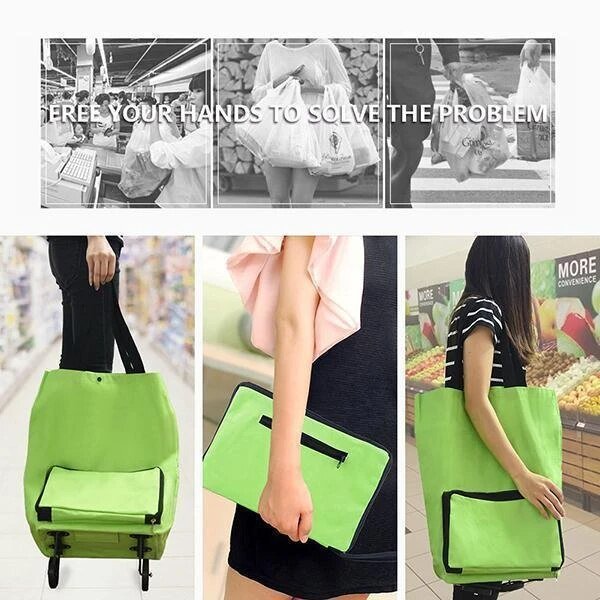 2 In 1 Foldable Waterproof Shopping Cart - TumTum