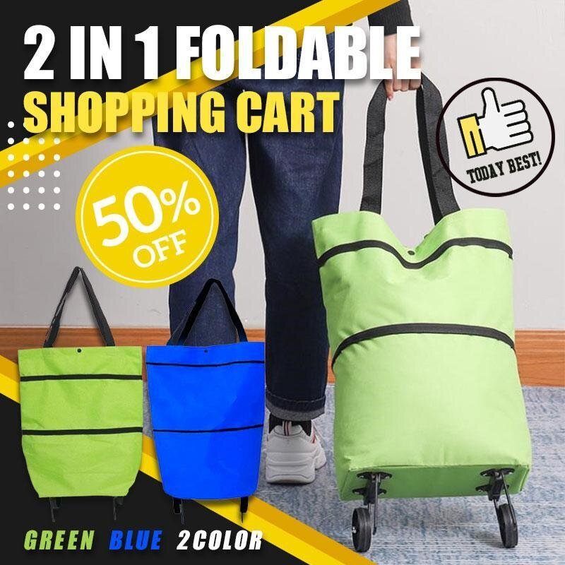 2 In 1 Foldable Waterproof Shopping Cart - TumTum