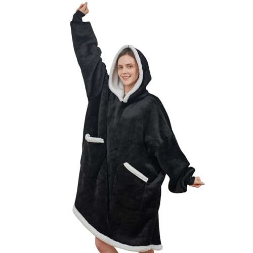 Flannel Blanket with Sleeves Winter