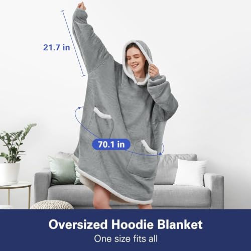 Flannel Blanket with Sleeves Winter