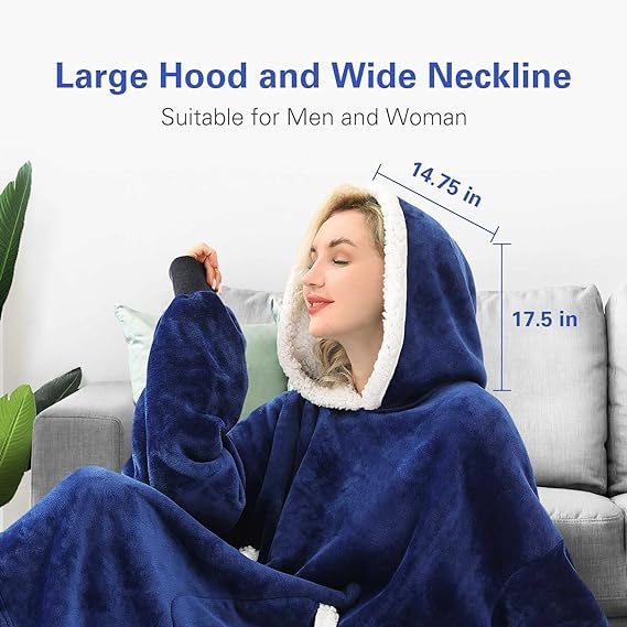Flannel Blanket with Sleeves Winter