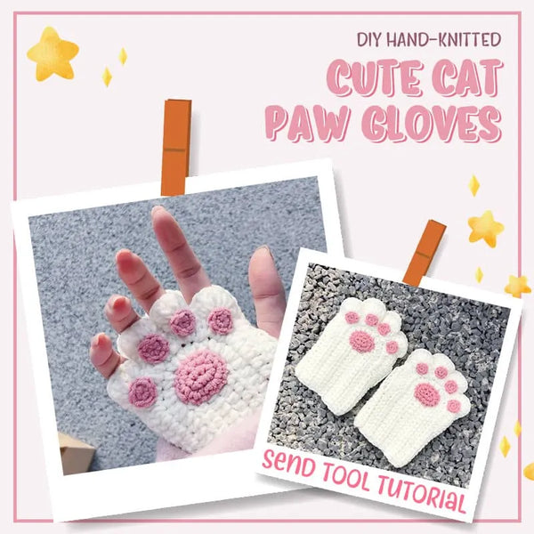 KittyKnit™ - Cat Paw Knitted Gloves