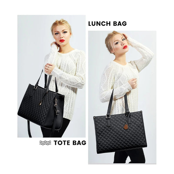 ChicCarrier ™  2-in-1 Laptop Bag with Insulated Lunch Compartment