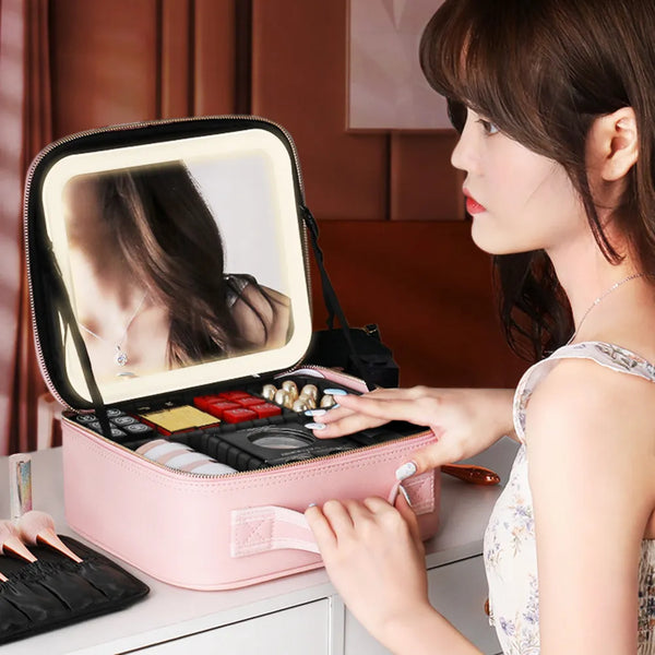 GlowGuard™ - Smart LED Cosmetic Bag