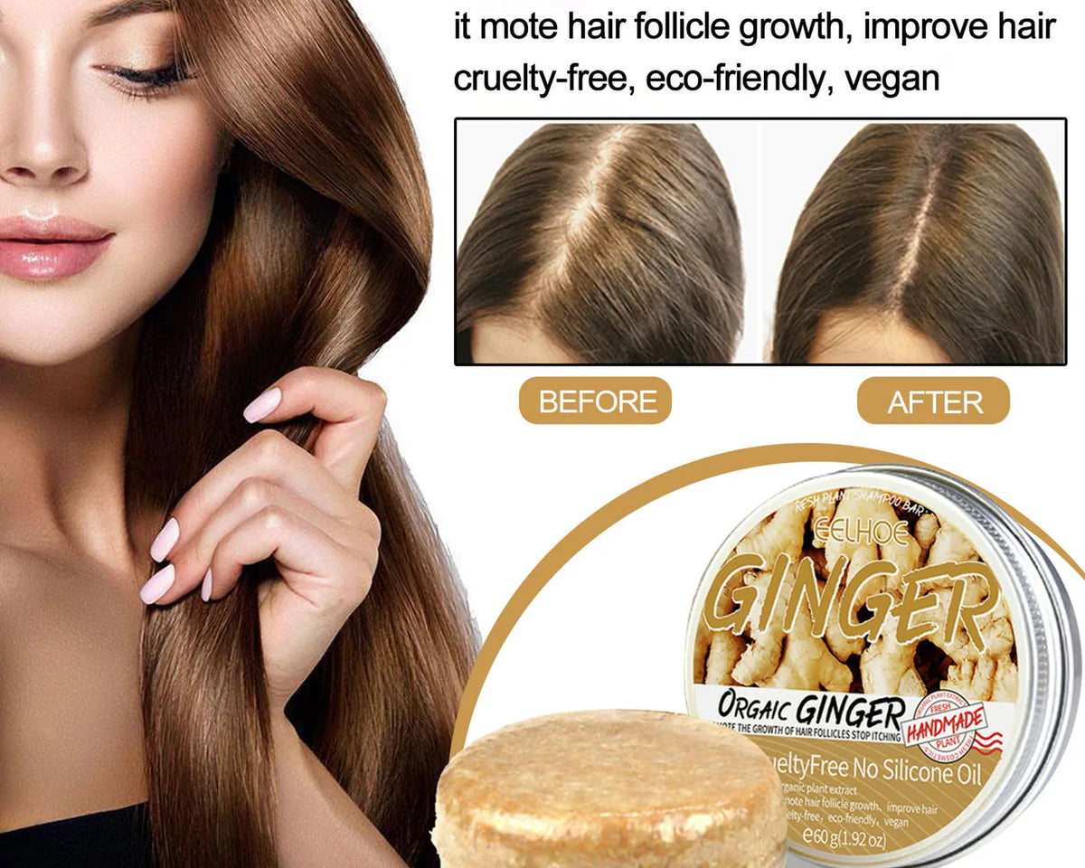 OrganicRoots™ - Ginger Hair Regrowth Shampoo Bar