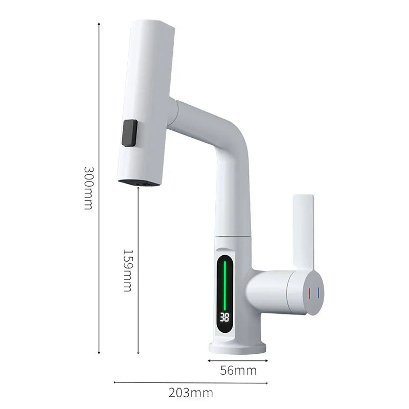 LuxFlow™ - Multifunctional Digital Display Pull-out Faucet