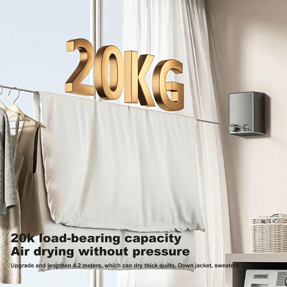 SnapLine™ - Retractable Space-Saving Clothesline