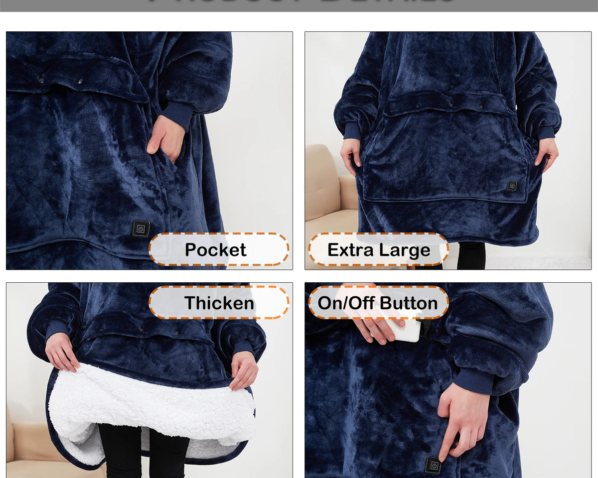 HotHoodie ™ - Unisex Heated Snuggie Hoodie