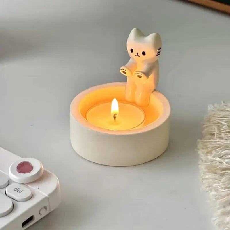 MeowGlow™ - Cute Kitten Candle Holder