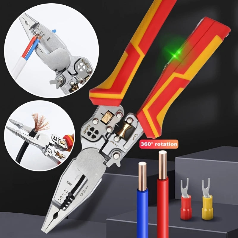 9-In-1 Wire Stripper with Voltage Tester