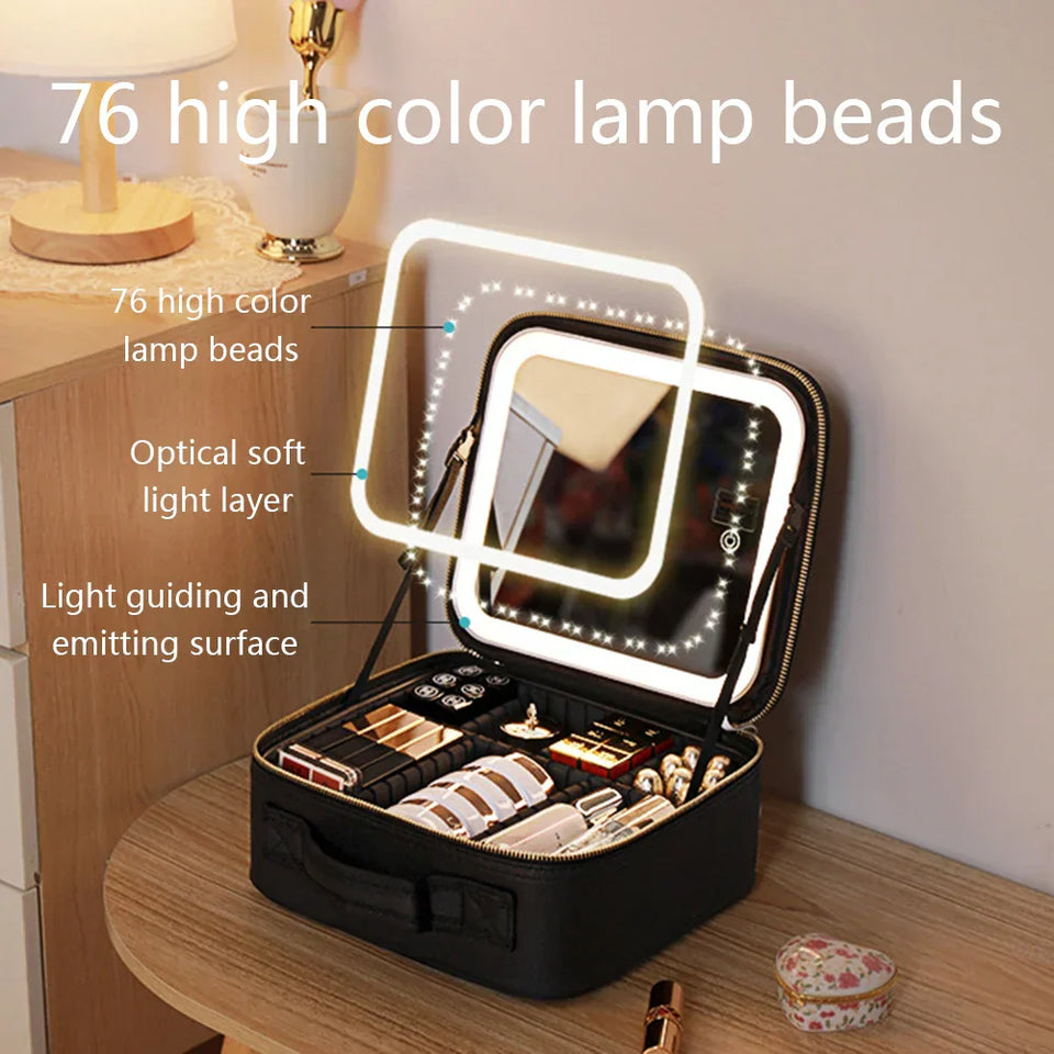 GlowGuard™ - Smart LED Cosmetic Bag