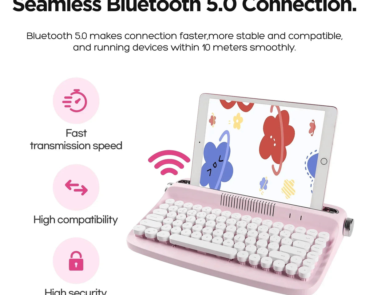 RetroType™ - Wireless Bluetooth Typewriter Keyboard