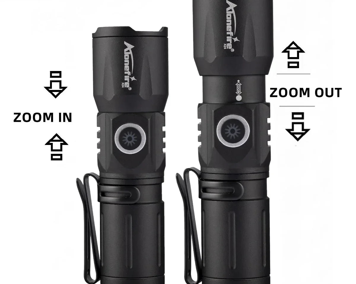 GlowBolt™ - USB Telescopic Zoom Flashlight