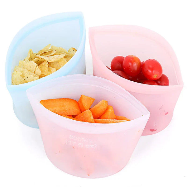 FreshLock™ -  Silicone Ziplock Food Storage Bag