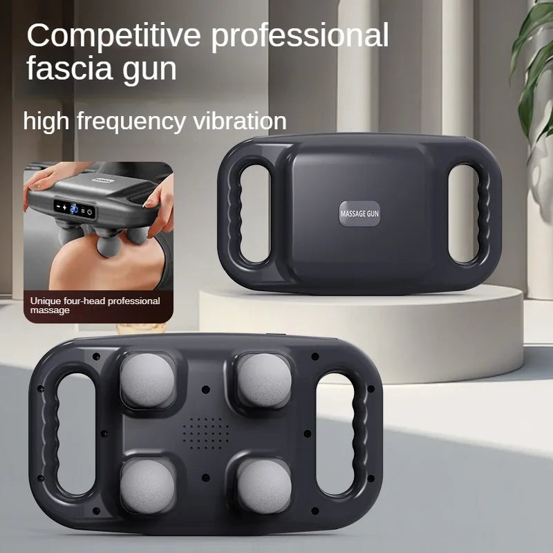 PulseGun - Professional Square Four Head Gun For Deep Tissue Massage