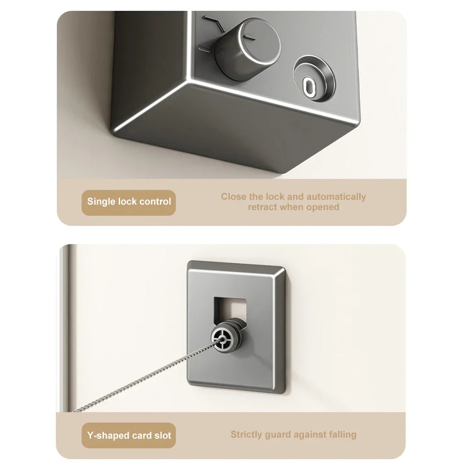 SnapLine™ - Retractable Space-Saving Clothesline