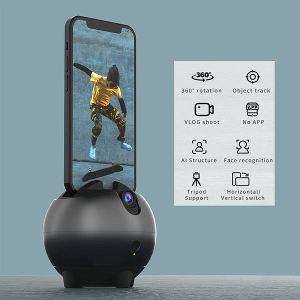 FocusFlow™ - AI Auto Face Tracking Tripod 360 Rotation
