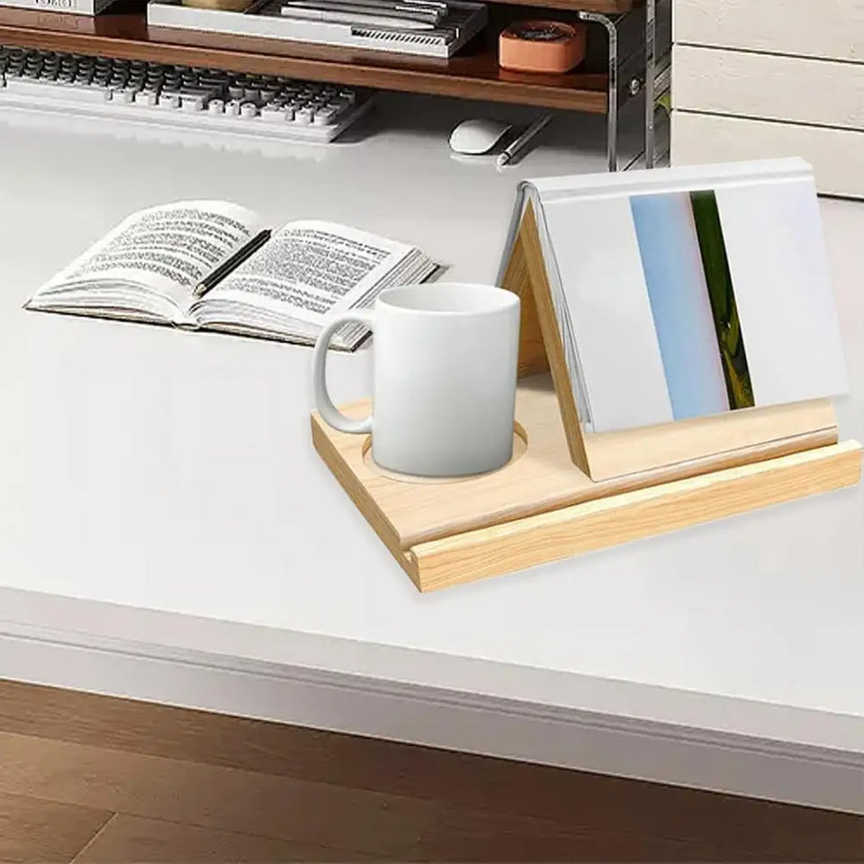 BookStack™ - Bookshelf With Cup Holder