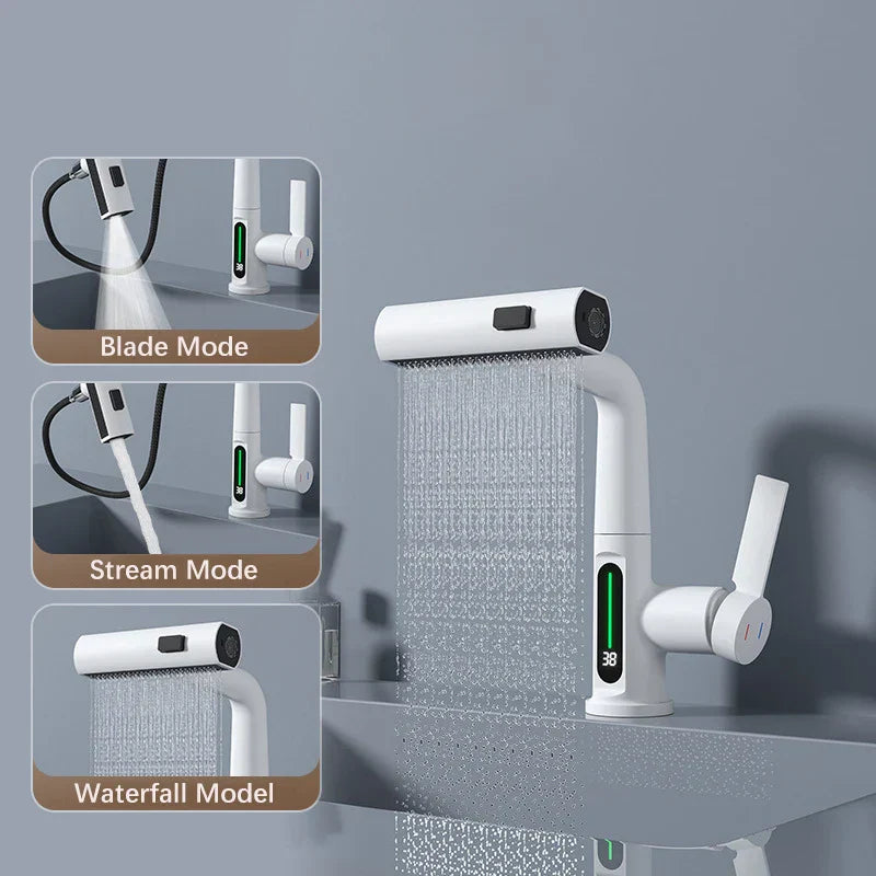 LuxFlow™ - Multifunctional Digital Display Pull-out Faucet
