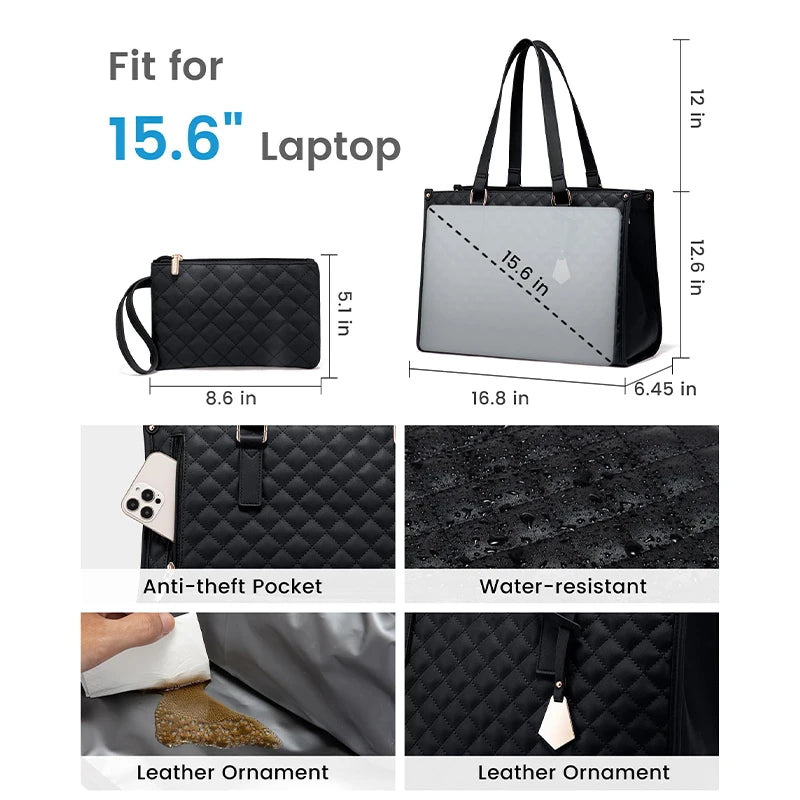 ChicCarrier ™  2-in-1 Laptop Bag with Insulated Lunch Compartment