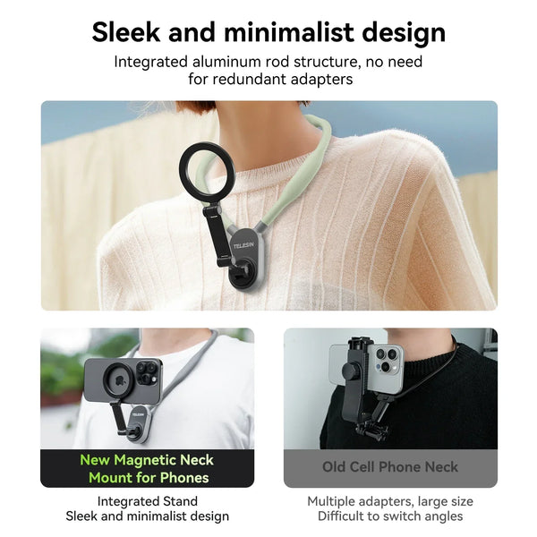 NeckCam™ - Magnetic Neck Mount for Phones