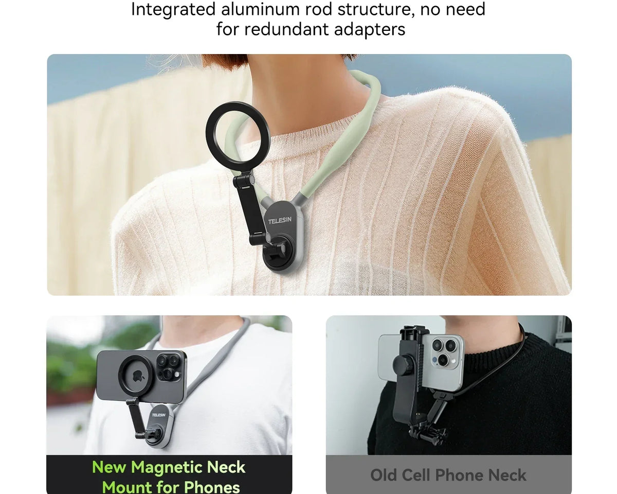 NeckCam™ - Magnetic Neck Mount for Phones