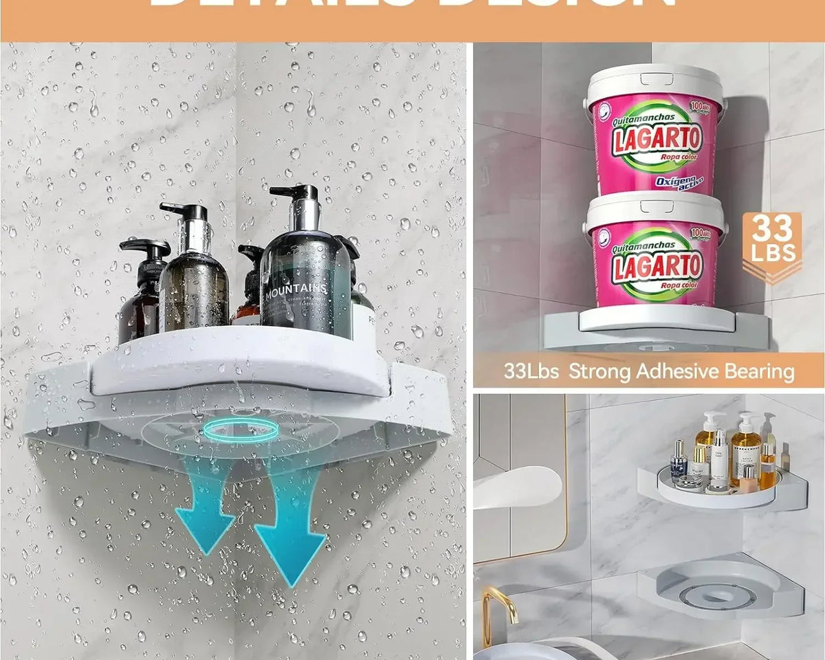 SwivelShelf™ - 360° Rotate Bathroom Shelf