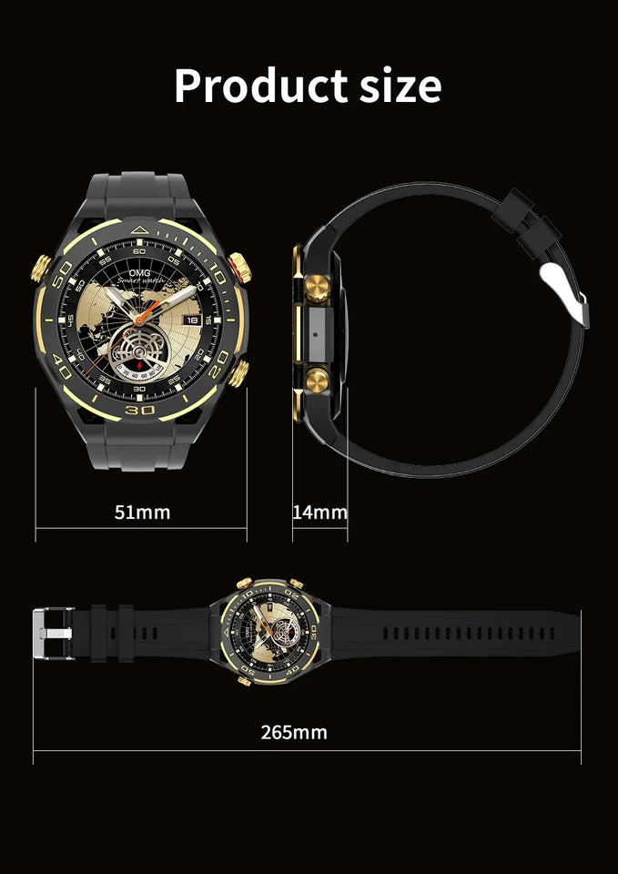 AlphaTech™ - Multifunctional Bluetooth Casual Smart Watch