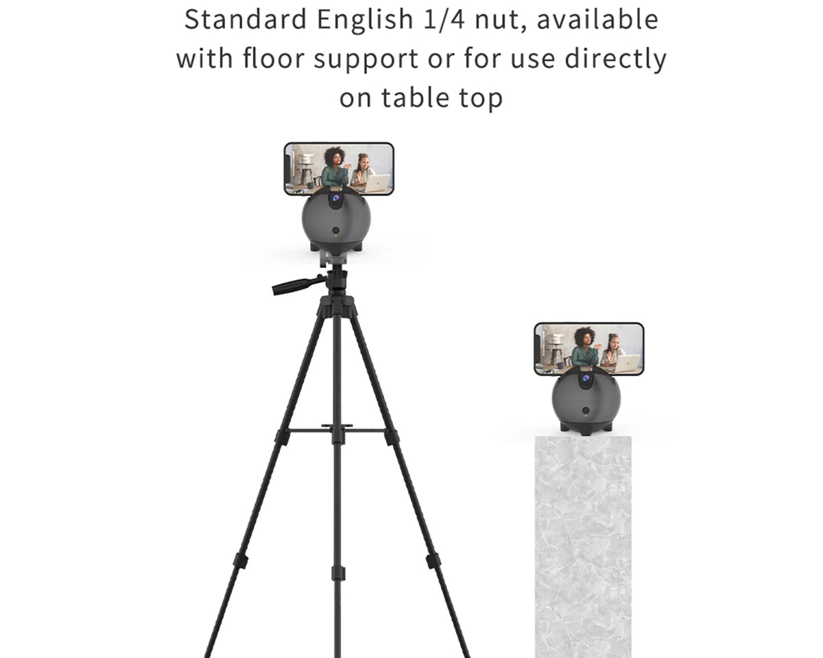FocusFlow™ - AI Auto Face Tracking Tripod 360 Rotation