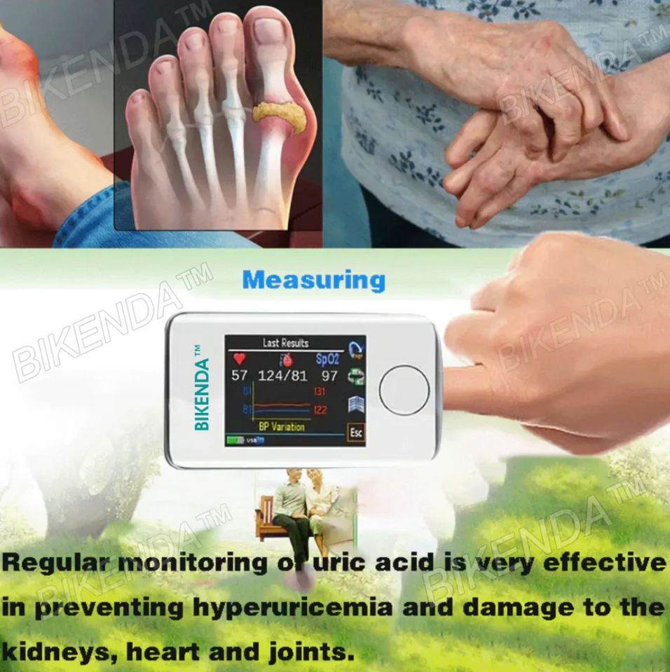 Bikenda™ Non-Invasive Blood Glucose Meter (Powerful 8-in-1 detection)