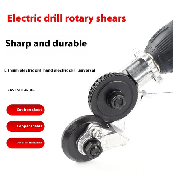 Drill-Powered Sheet Metal Cutter Head (Burr-Free Disc Shear)