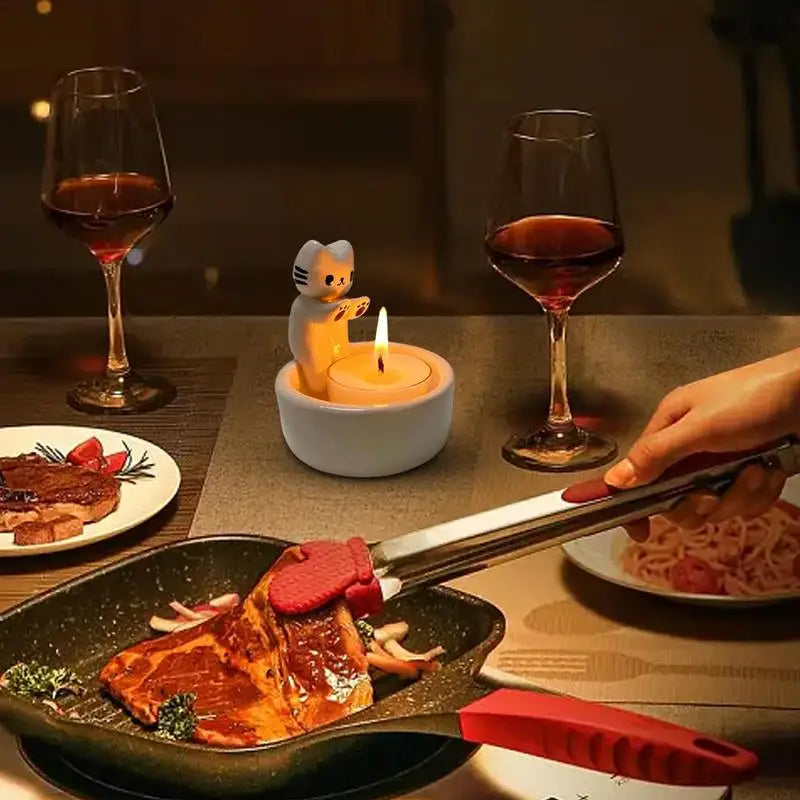 MeowGlow™ - Cute Kitten Candle Holder