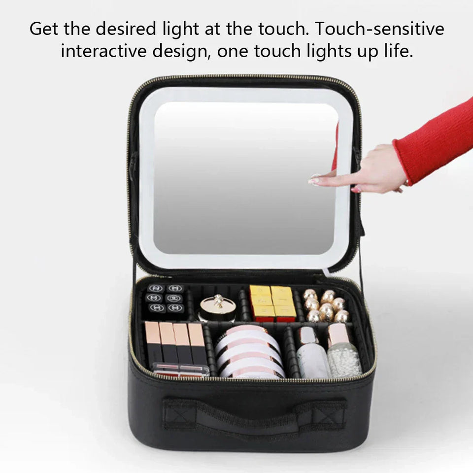 GlowGuard™ - Smart LED Cosmetic Bag