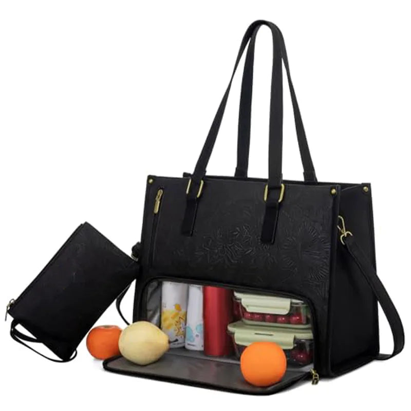 ChicCarrier ™  2-in-1 Laptop Bag with Insulated Lunch Compartment