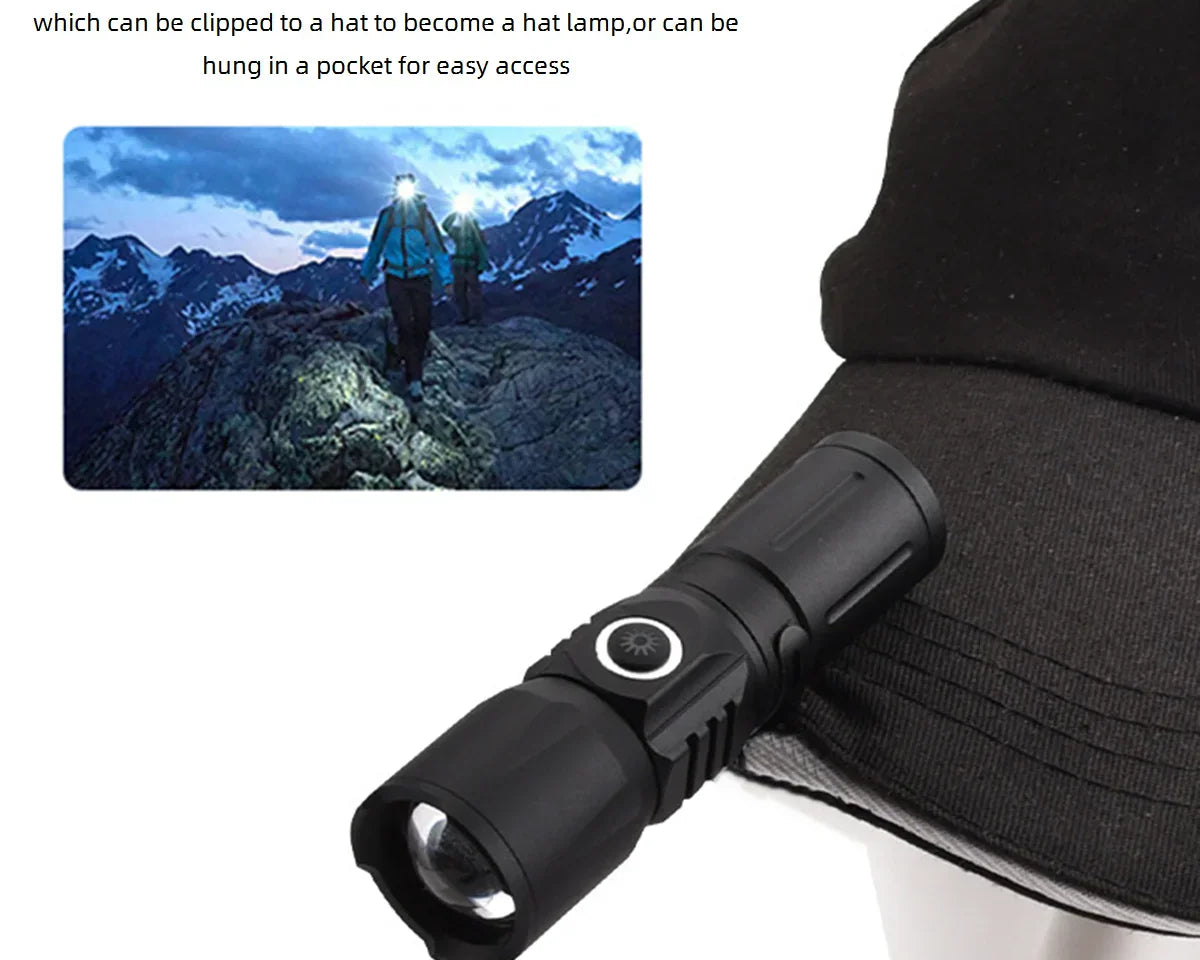 GlowBolt™ - USB Telescopic Zoom Flashlight