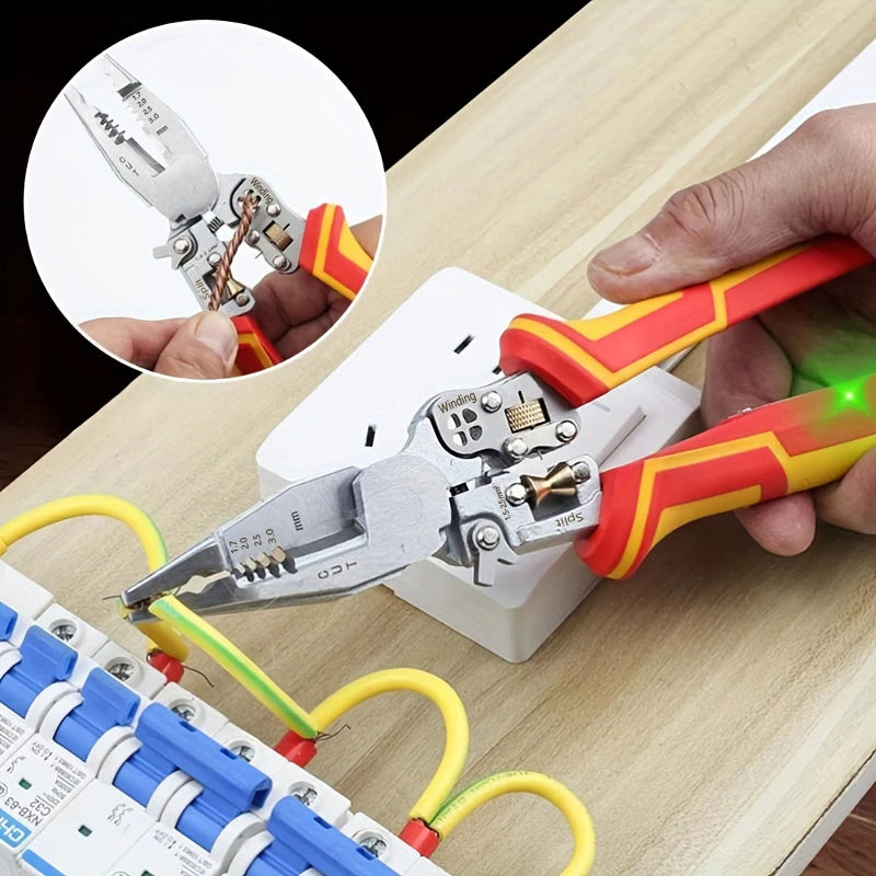 9-In-1 Wire Stripper with Voltage Tester