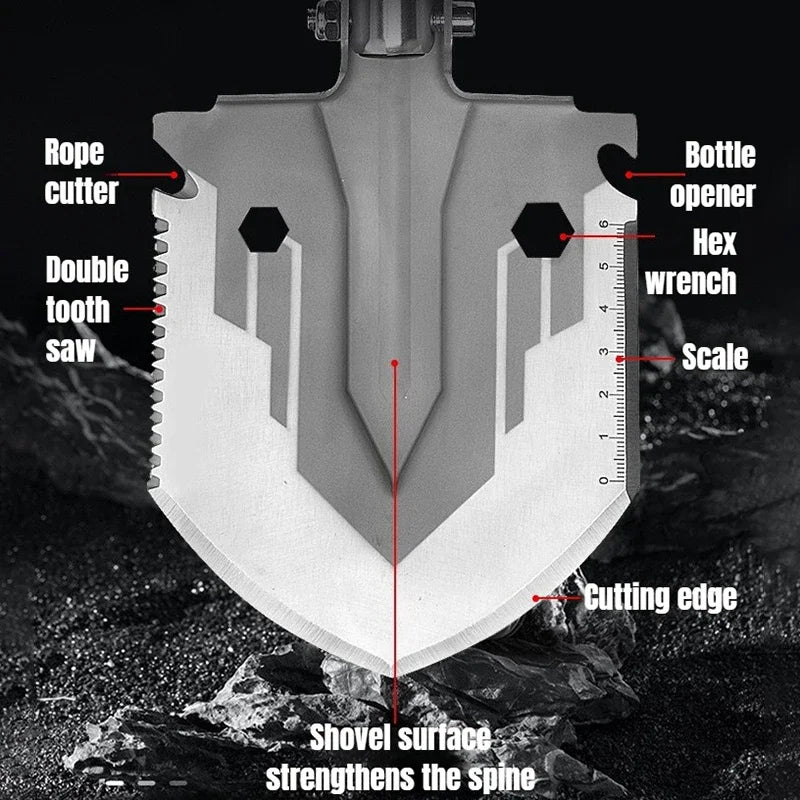 16-in-1 Tactical Survival Camping Shovel