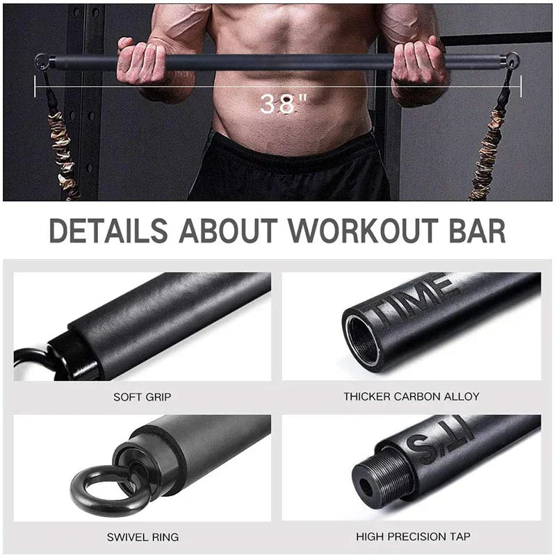PowerBands™ - Exercise Band And Bar Set