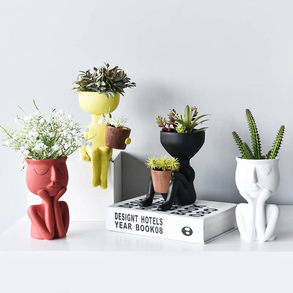 Abstract Human Figure Plant Pot Decor - TumTum