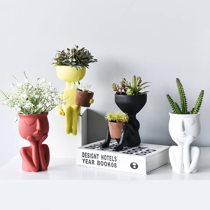Abstract Human Figure Plant Pot Decor - TumTum