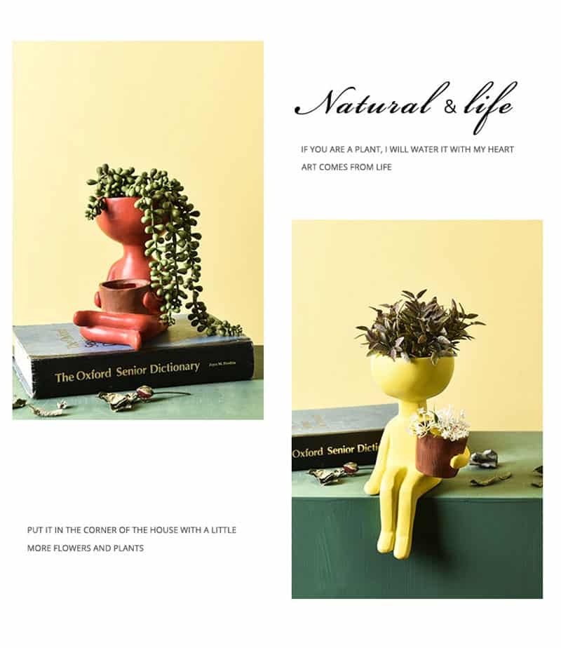 Abstract Human Figure Plant Pot Decor - TumTum