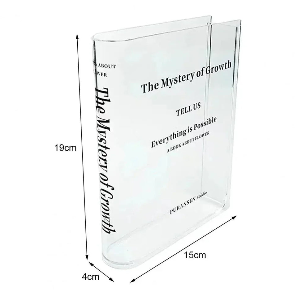 AcrylFlora™ - Unique Clear Book Flower Vase - TumTum