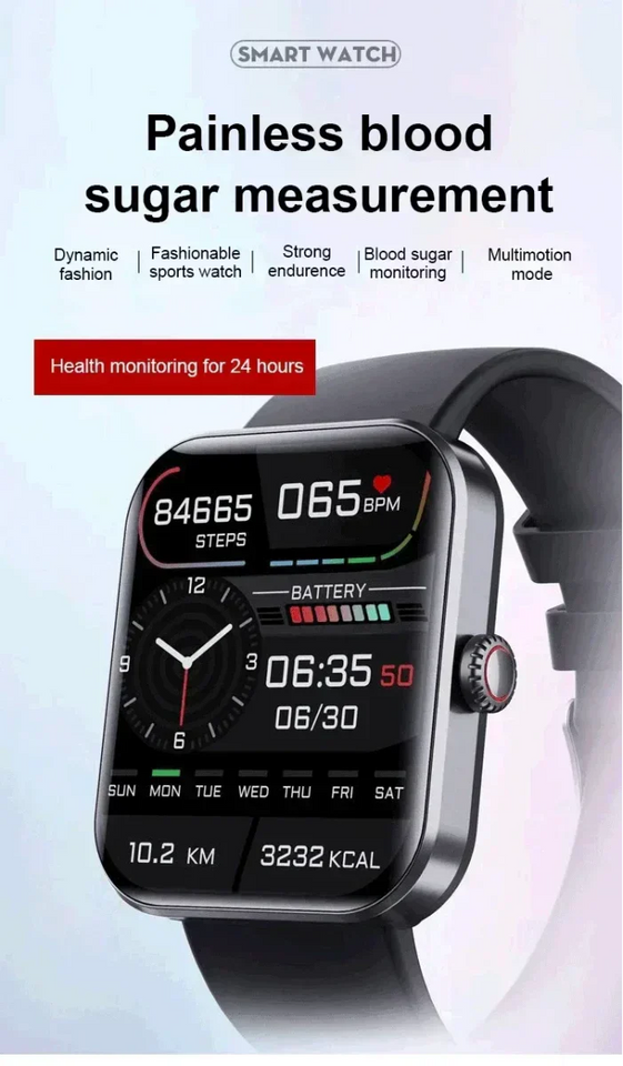 BioFocus™ - Blood Sugar and Oxygen Measurement Smart Watch - TumTum