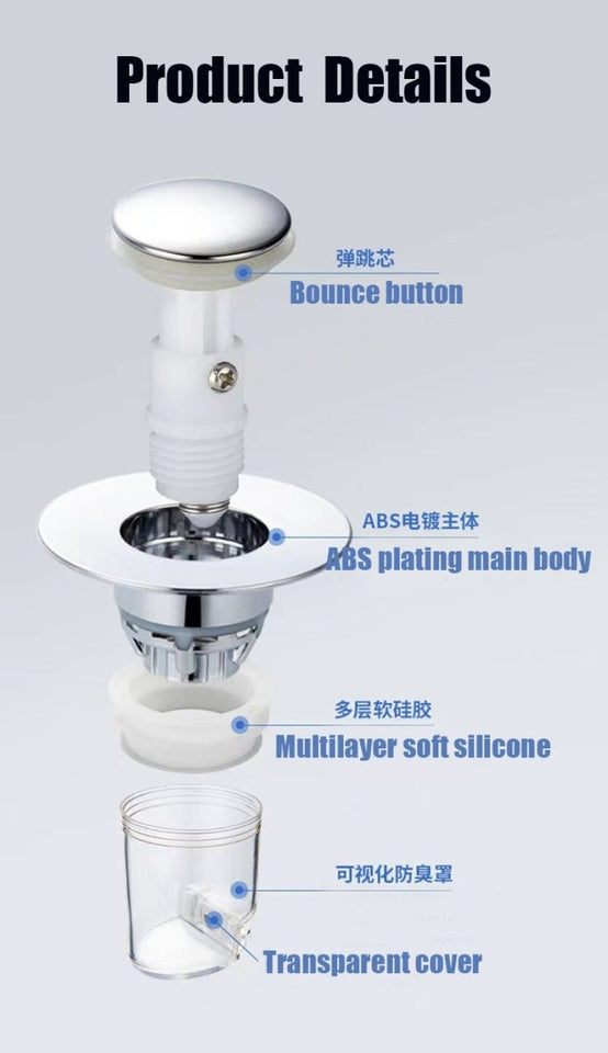 BounceFlow™ - Electroplated Sink Filter Set - TumTum
