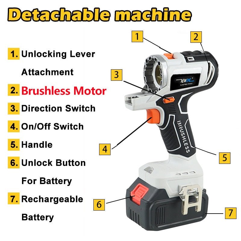 BrushMax - 12 In 1 cordless Multifunctional Combo Kit - TumTum