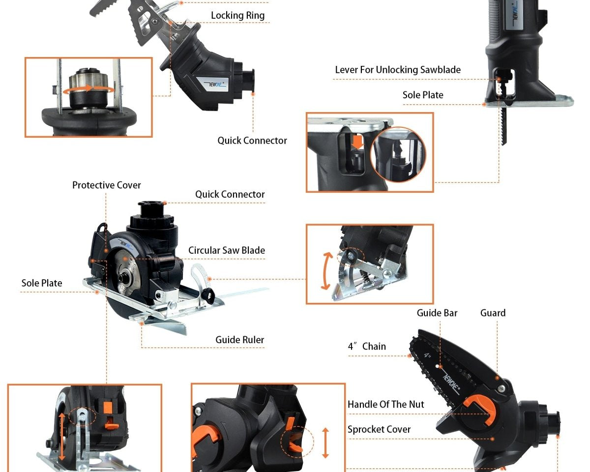 BrushMax - 12 In 1 cordless Multifunctional Combo Kit - TumTum