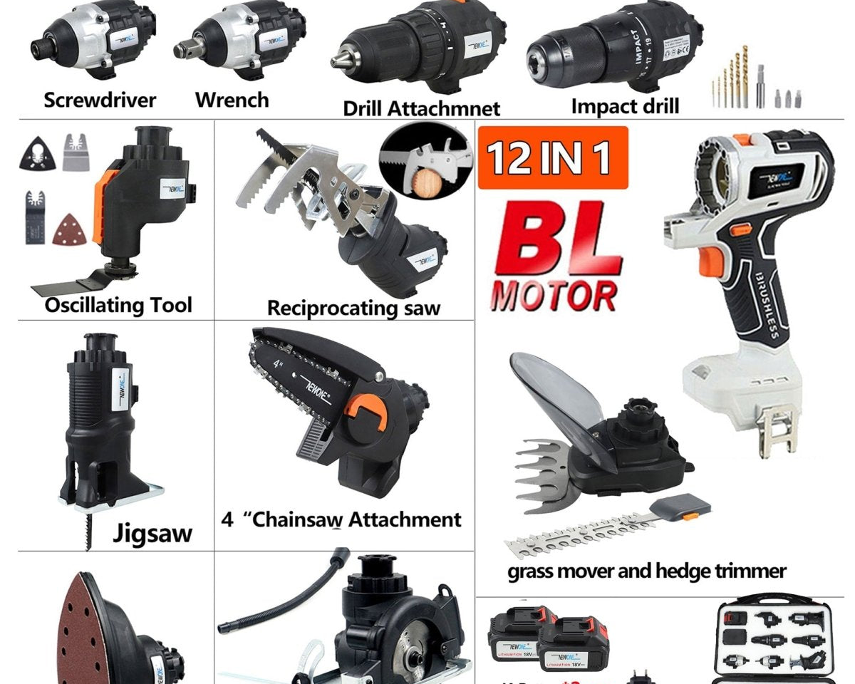 BrushMax - 12 In 1 cordless Multifunctional Combo Kit - TumTum