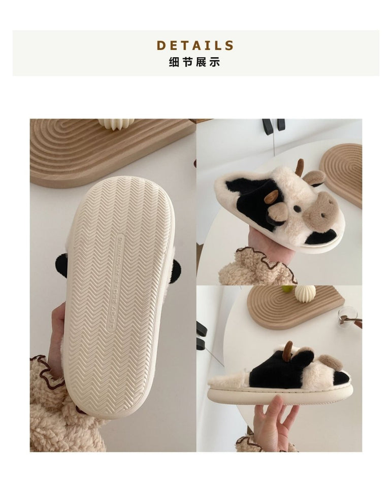 CuteFluffy Cows Slippers - TumTum