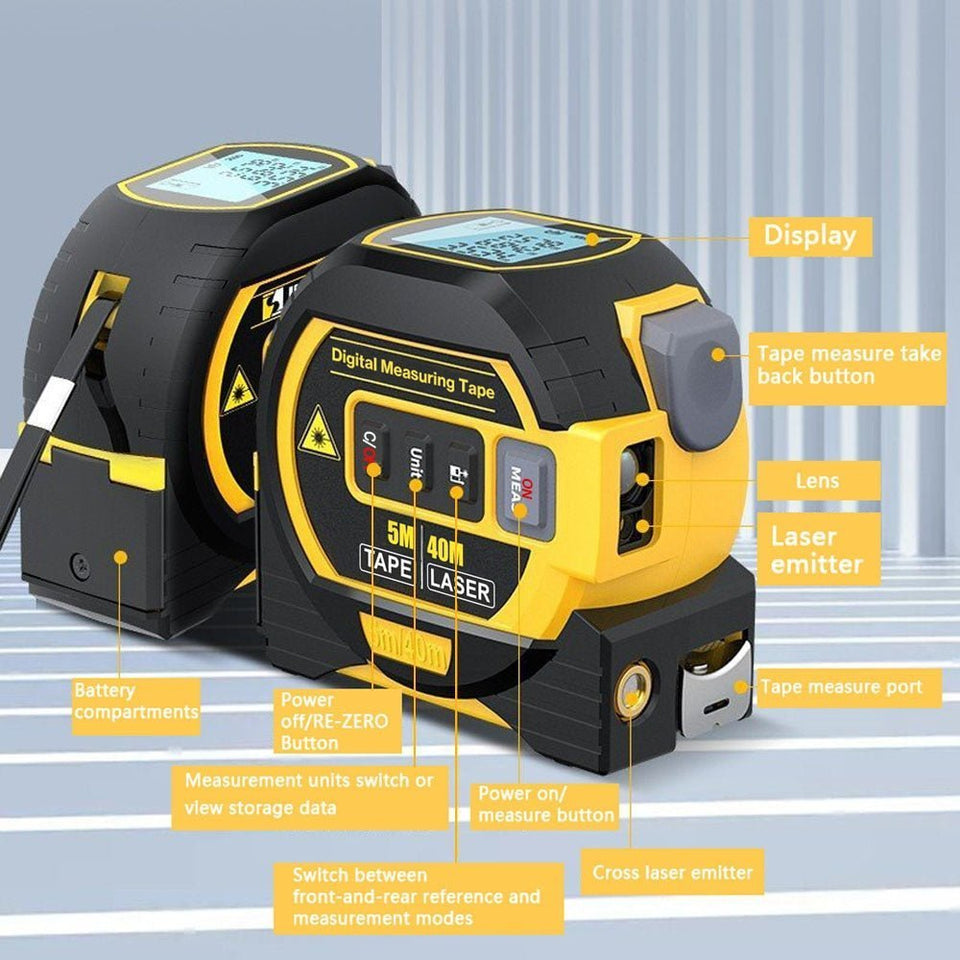 Digital and Laser Measurement Tape - TumTum