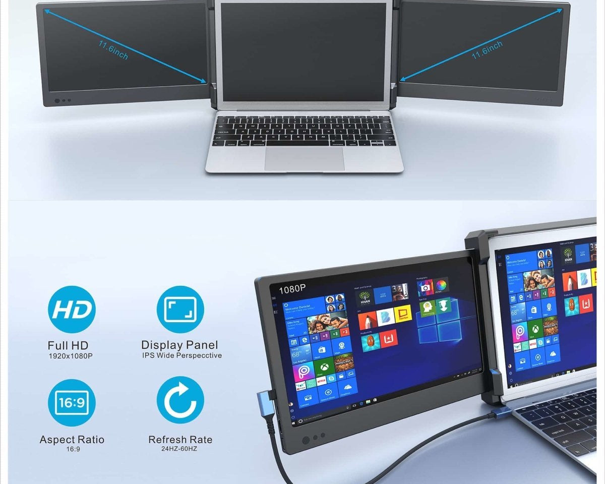 DoubleScreen ™ - Smart Portable Laptop Monitor Extender - TumTum